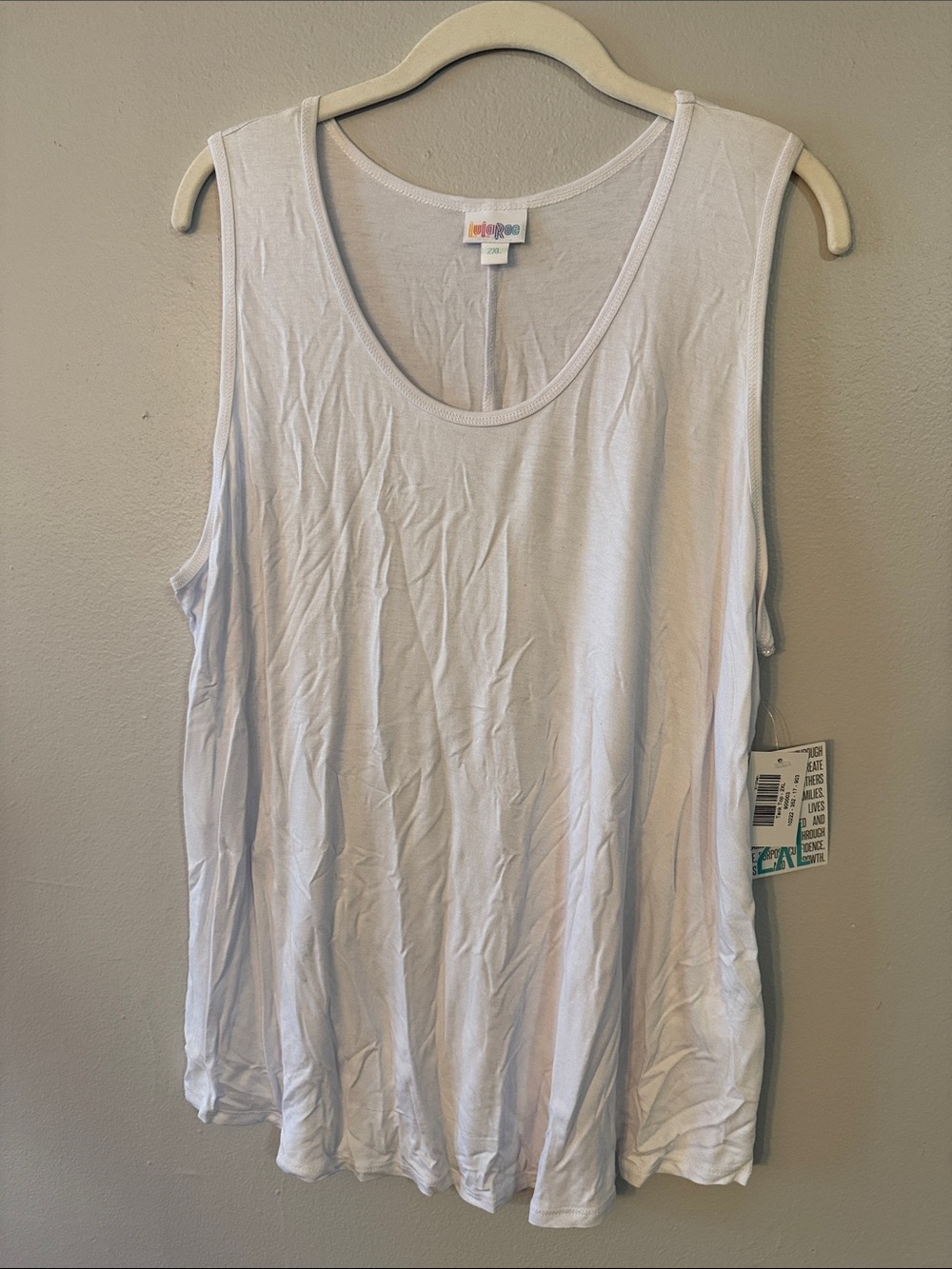 LuLaRoe White Scoop Neck Tank Top